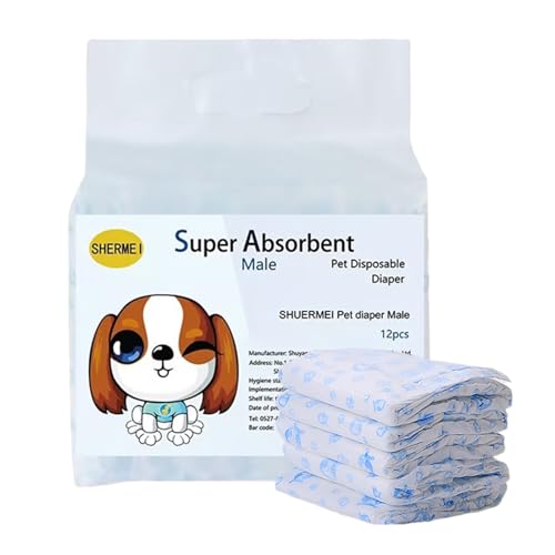 ペット用おむつ - 犬用 吸収性 ダイパー オス メス 兼用,漏れ防止 子犬用 おむつ | トイレトレーニング用 庭用 屋外散歩用 旅行用 ロードトリップ用 車用