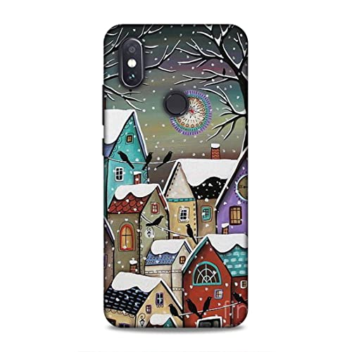 Image of Printed Mobile Back Hard Case Cover for Redmi Note 5 Pro | Snowfall, Houses, Animated, Home Sweet Home -2186