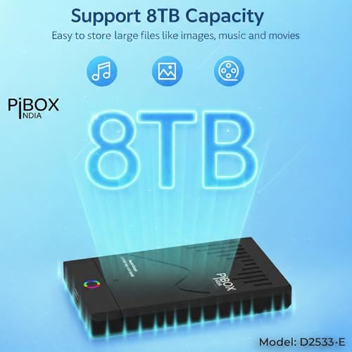 Image of PiBOX 2.5 inch Hard Drive Enclosure RGB LED Type C with OTG Adapter - Retro Casette, PiBOX India 6Gbps USB 3.1 to SATA III Tool-Free External Hard Drive Enclosure for 7mm /9.5mm SSD Laptop HDD UASP