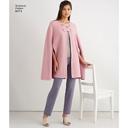 Semplicità modello 8473 8473 Mantelle da donna con...