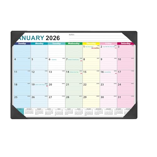 Calendrier de bureau 2025-2026 18 mois sous-main grand format maison et école