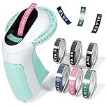 Embossing Label Maker, 3D Vintage Embossed Label Maker Machine, Handheld Omega Embosser Label maker for Home, Office, Outdoor, School, Gifts, Green (9mm Color Label Tapes* 6pcs)