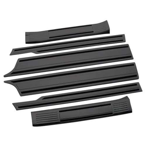 スカッフプレート トヨタ用 ノア/ヴォクシー 80系 2014年01月〜2021年12月 ブラック ステンレス製 ヘアライン仕上げ 入数:1セット(6個) AP-SG332-BK