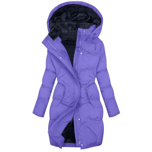 Ijksbehjf Abrigo de invierno para mujer, con capucha, impermeable, forro polar y lana, aislamiento de manga larga, para actividades al aire libre, abrigos de invierno para mujer, qianzise, L