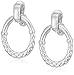 Produktbild Anne Klein Women's Weave Doorknocker Clip On Earrings, Silver