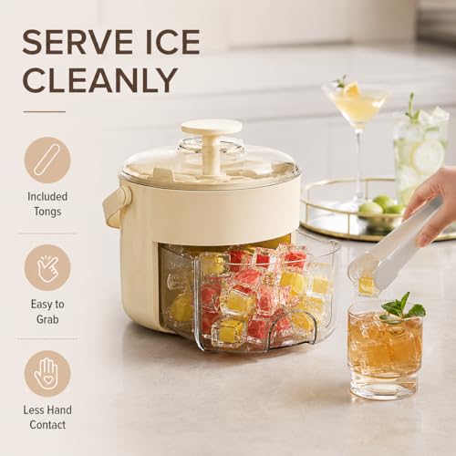 Molde para hielo con tapa y almacenamiento, diseño doble capa miniatura 5