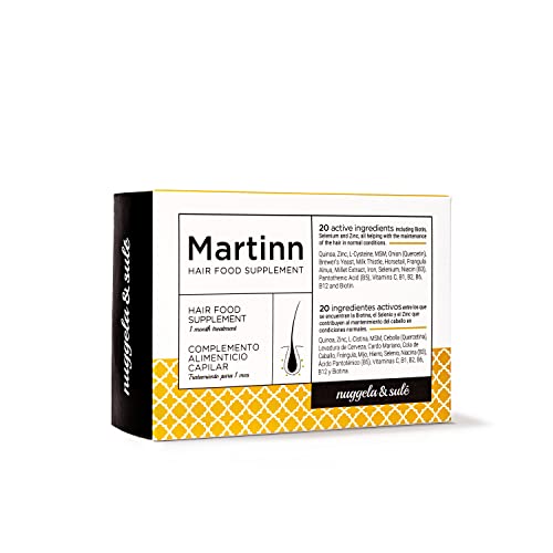 Martinn Hair Food Supplement de Nuggela & Sulé. Todas las Vitaminas y Minerales necesarios para el Crecimiento y Fortalecimiento del cabello. Quinoa, Zinc, Vitamina B12 Cover