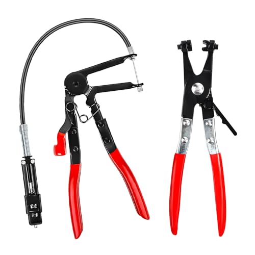 2 Pièces Pince à Collier Durite, Pince à Collier de Serrage, pour Durite et Echappement, Outil de Réparation de Voiture