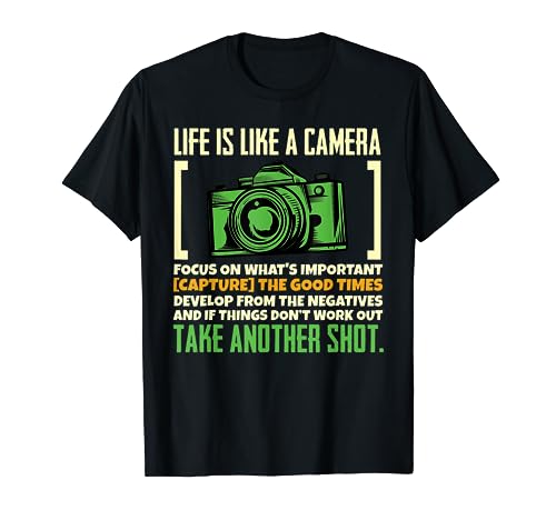Camera I Life Fotografie Fotograf Shot Imagen Foto Mensaje Camiseta