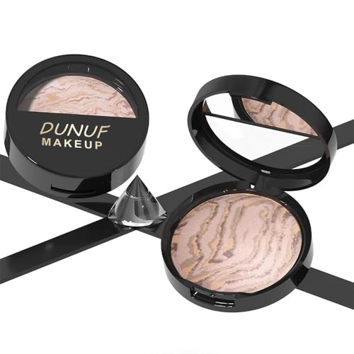 Image of SUAKE Brighten Baked Blush Contour Palette, 2-in-1 Blush & Highlighter Hybrid, Pressed Powder Butter Cream, Marbleized, Intensely Pigmented Natural Finish, Buildable Color, Contour-B05
