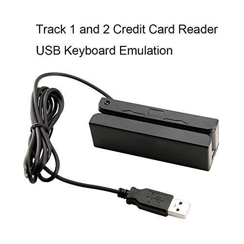 Deftun USB MSR90-TK12 Magstripe Stripe Credit Card Reader Track-1&2 Magstripe Scanner Swipe POS