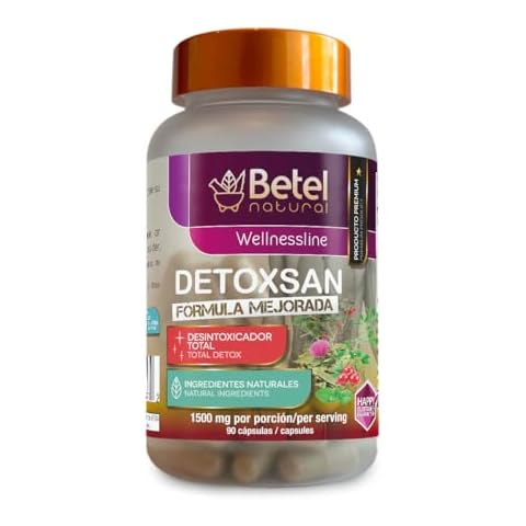 Betel Natural Detoxsan Capsules Total Detox Cleanse Healthy Liver and Colon - 1500 mg per Serving Cover