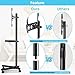 Mobile TV Carts on Wheels for 21-60 Inch Flat/Curved Panel Screens TVs - Height Adjustable Floor Trolley Stand with Shelf Holds up to 77lbs - Max VESA 400x400mm