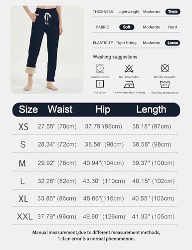 Image of Gihuo Women's Sherpa Lined Sweatpants Winter Warm Fleece Lined Sweatpants with Pockets Fleece Jogger Pants