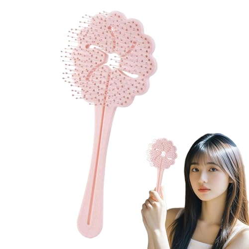 Cepillo de pelo ventilado | Cepillo desenredante con ventilación - Cepillos de pelo en forma de pétalo para mujeres, secado más rápido para el hogar y viajes al aire libre