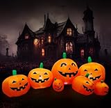 7.5FT Halloween Inflatables Decorations Pumpkin, Inflatables Outdoor Decorations Inflatable Pumpkin, Halloween Decorations Blow Ups Pumpkin for Yard,Party,Garden(7 Built-in LED Lights Set)