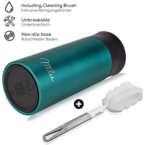 Milu Taza aislante de café y té para llevar - 350ml, 450ml 100% a prueba de fugas - acero inoxidable para beber - vaso… - Imagen 5