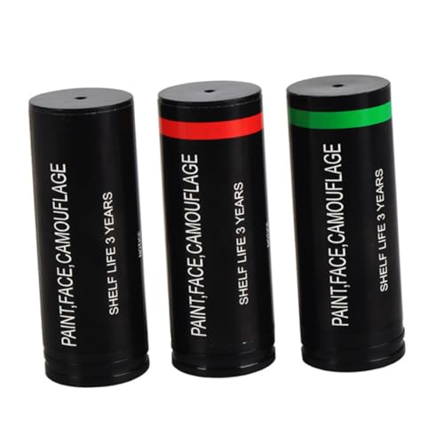 STOBAZA Lot de 3 Peintures de Camouflage Visage Camouflage Extérieur Militaire à L'Huile en Trois Couleurs Léger et Portable pour Activités en Plein Air