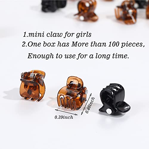 Pack de 100 mini pinzas para cabello de plástico miniatura 3