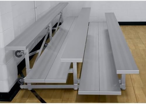 21 ft. Three Row Low Rise Tip-N-Roll Spectator Bleacher Double Foot Planks