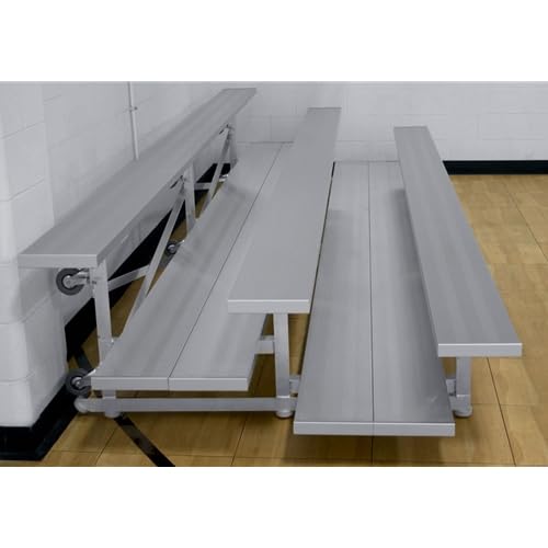 Gared Sports TRB0427DFLR 27 ft. Four Row Low Rise Tip-N-Roll Spectator Bleacher Double Foot Planks