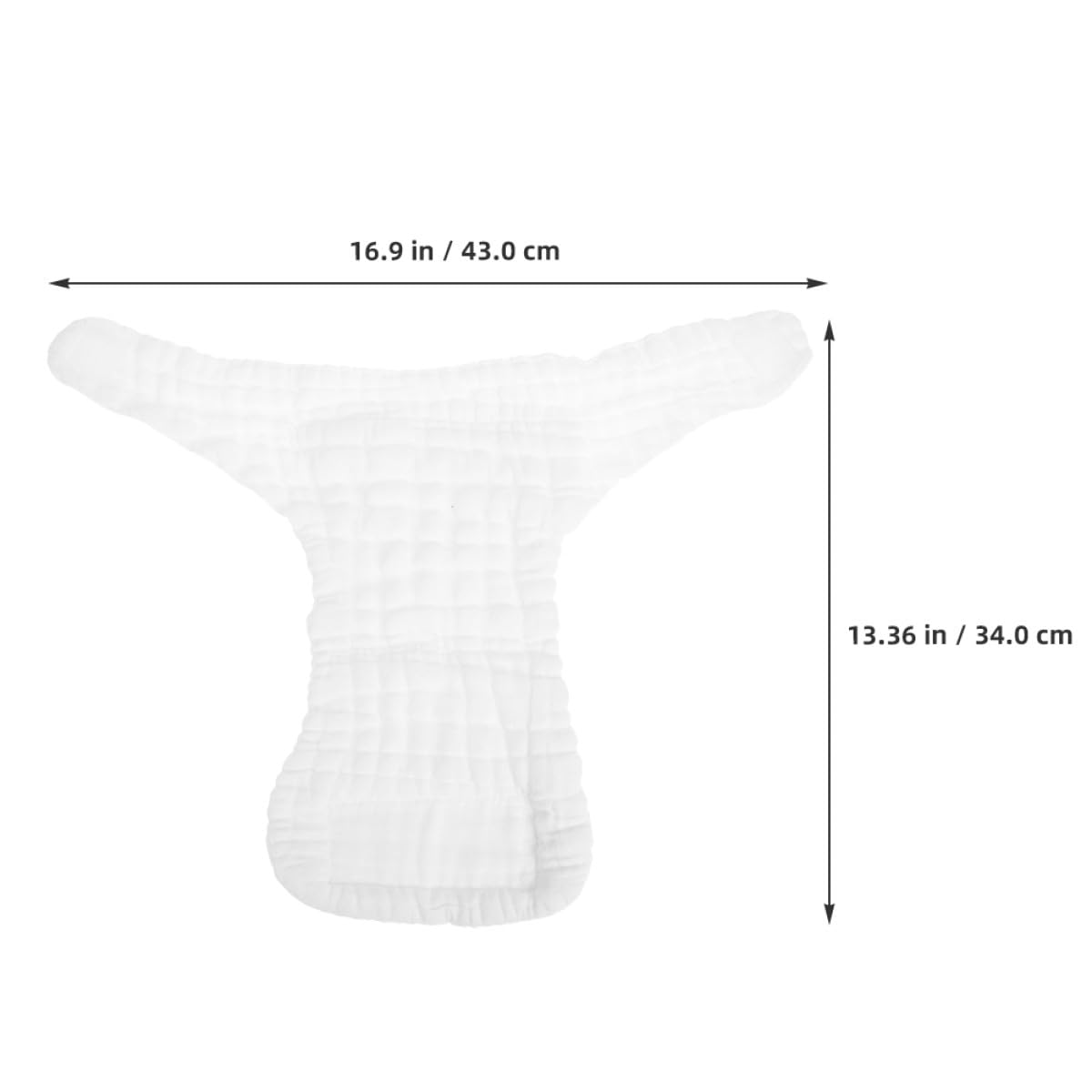 ORFOFE Pañales Reutilizables 5 Piezas de Algodón Blanco para Bebés Tejido Ligero Secado Rápido, Insertos para Uso en Casa y Durante el Sueño, Talla M