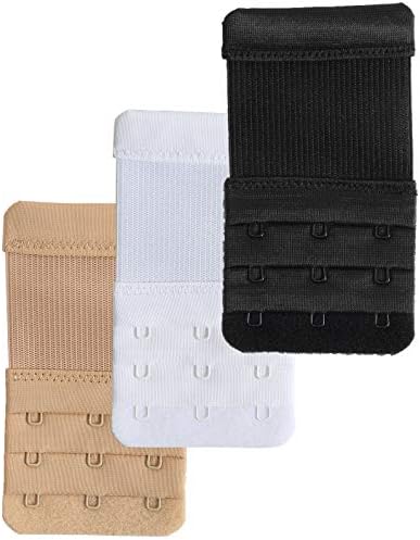 Bra Extender 3 Hook Bra Extension Strap Soft Stretchy, Pack of 3