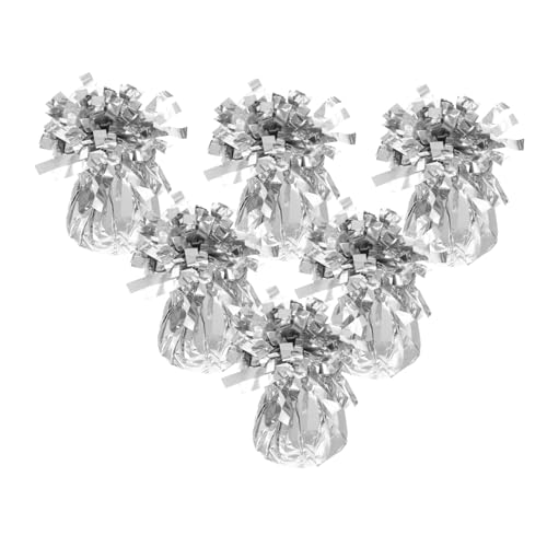 UTHCLO 6 Piezas Conjunto de Pesos para Globos Plateados Bloques Pesados Decorativos para Bodas Graduaciones y Fiestas Soporte Resistente para Arreglos Festivos