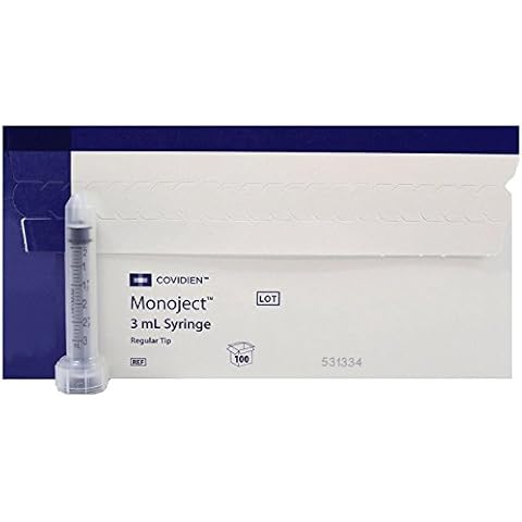 Monoject 3ml (CC) Syringe Only - Sterile - Rigid Hard Pack - Box of 100 Cover