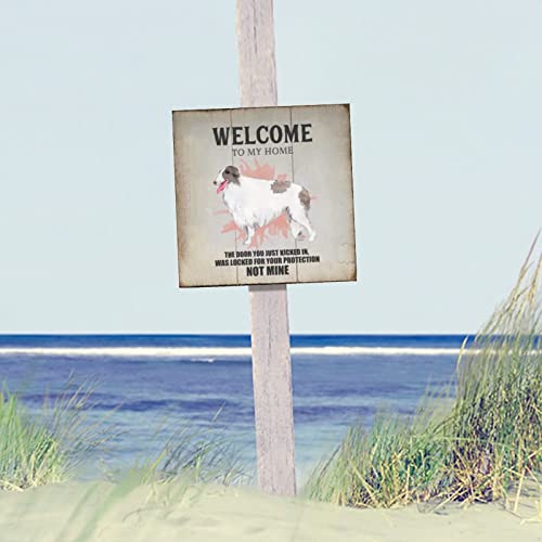 Plaque rétro bois Welcome déco cuisine salon rustique - 6