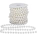 YoungJewl 8mm Crafts Faux Pearl Beads Garland Pearl Bead Roll Strand of Pearls to Decorate Floral Centerpieces Wedding Party Favor Christmas Tree(33 Feet Ivory)
