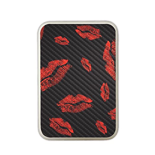 Image of MightySkins Carbon Fiber Skin Compatible with Apple MagSafe Battery Pack - Kiss Me | Protective, Durable Textured Carbon Fiber Finish | Easy to Apply, Remove, and Change Styles | Made in The USA