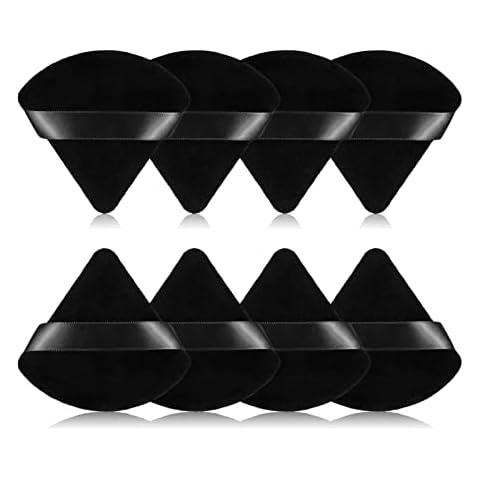 RAREIUS 8 piezas de soplado de polvo triangular facial Cover