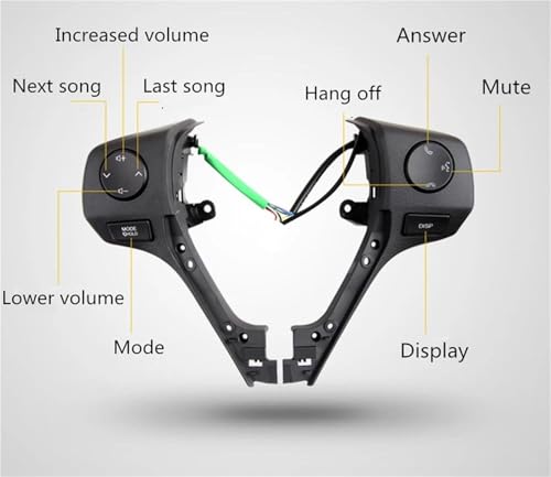 Boutons Bluetooth Téléphone Volant Commande Audio Mains Libres Fluide Noir