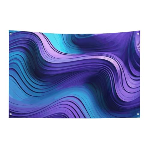 Drapeau violet résistant aux intempéries avec 4 œillets pour extérieur