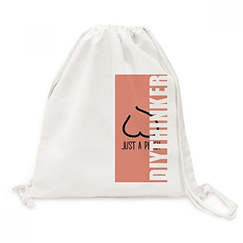 Sac à dos en toile rose robuste à cordons pour un rangement rapide