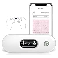 CheckMe DuoEK-S Mobiles EKG Gerät, Wireless Bluetooth EKG Messgerät mit Analysebericht, 0,96 Zoll OLED-Bildschirm, 30s - 5 mins, Herzfrequenzmonitor, APP für iOS/Android