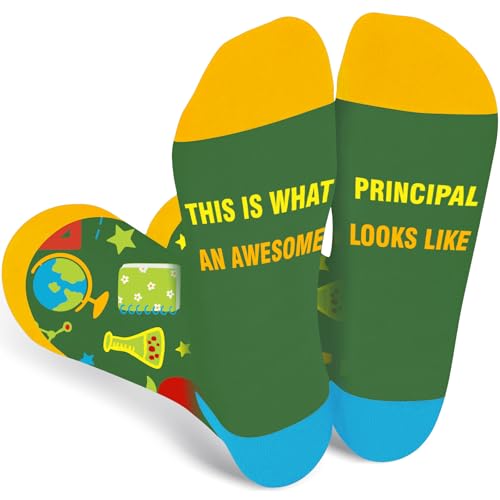 Dtdhgbev Principal Appreciation Gifts Principal Gifts for Women School Principals Gift for Men Principals Thank You Gift Funny School Principal Socks