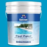 Pool Paint 1 Gallon Bikini Blue Swimming Pool Paint Acrylic Pool Paint Pool Coating for Swimming Pools, Concrete, Cement, Rough Plaster, Gunite, Sandblasted Pools,Excellent Stain,Abrasion,Resistance