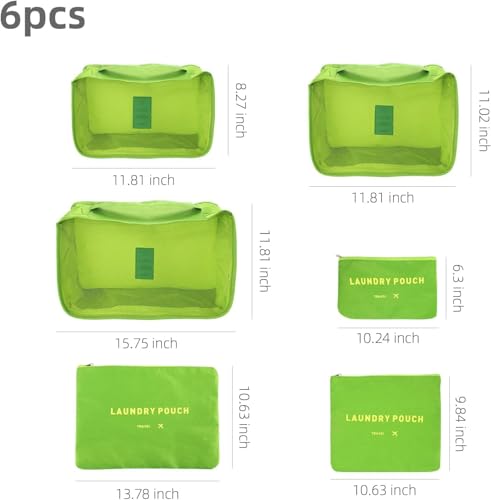 Image of Travel Organizer, Packing Cubes for Travel, Travel Essentials, Toiletry Bag, Packing Bags for Clothes, Travel Organizer for Women, Travel Pouch, Travel Organizer (GREEN)