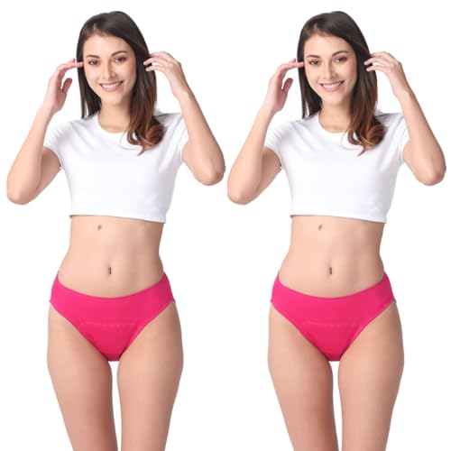 Image of Adira | Hipster Panties for Women | Period Panties for Women Leak Proof & Breathable | Hipster Fit for Medium Flow | Use with Pad for Non Icky Feeling | Patented Design | Pack of 2