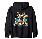 Photo Gallery divertente amante del malinois e baseball per sportivi felpa con cappuccio Photo Gallery divertente amante del malinois e baseball per sportivi felpa con cappuccio