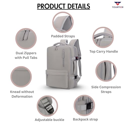 Image of Expandable Laptop Backpack with USB Charging Port, 15.6-Inch Travel & College Bag for Men & Women