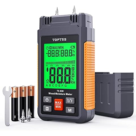 Medidor de Humedad TopTes TS-630 con Pantalla LCD Tricolor Cover