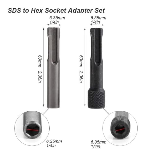 Broca controladora SDS Plus de vástago hexagonal para evitar atascos de brocas 4