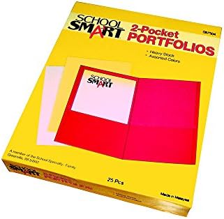 School Smart Smooth 2-Pocket Folders, Assorted Colors, Pack of 25 image 2