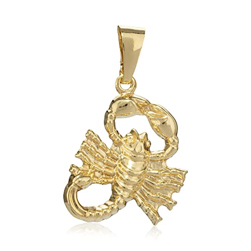 NKlaus Pendentif petit Scorpion 333 Or jaune 8 carats poli Amulette pour collier 3000
