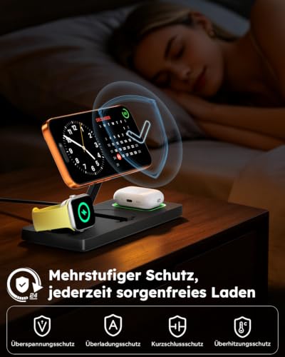 Eddibox 3 in 1 MagSafe Induktive Ladestation für iPhone, Watch & AirPods – Ansicht 5