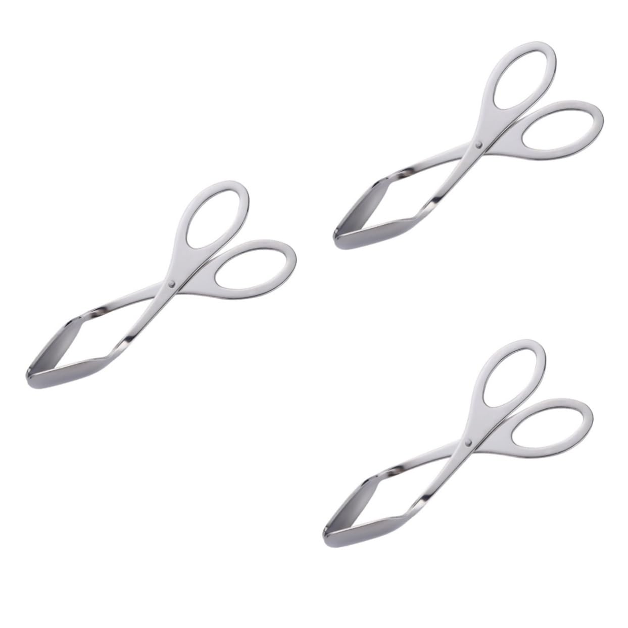 MAGICLULU 3pezzi Pinze Acciaio Inossidabile Multifunzionali Tipo Forbice Per Cibo Utensili Per Cucina e Ristorazione Per Pane Verdure e Tovaglioli Facili Da Usare e Leggere