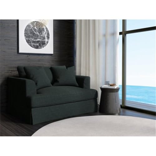 Sillón Plegable Tela Gris Oscuro miniatura 2